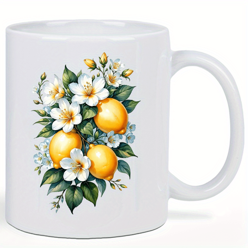 Morning Tea Coffee - Stylish Ceramic Mug Featuring a Lemon
