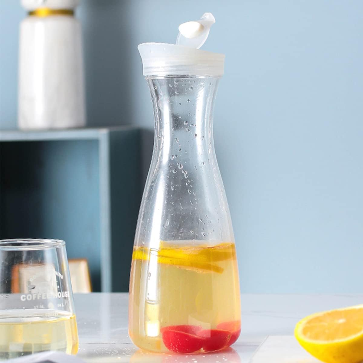 Coffee Tea Exchange - 1pcsPitchers With Lid,Clear Plastic Water Pitcher