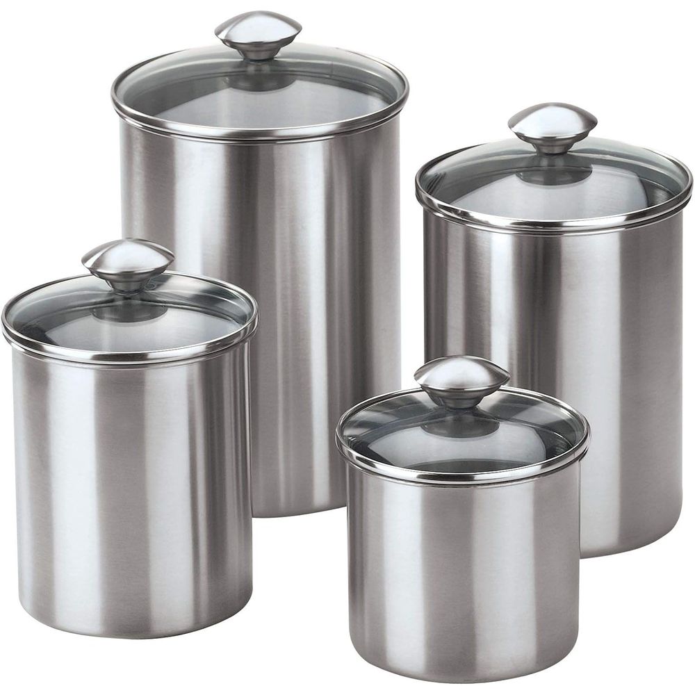 Coffee Tea Set - 4-Piece Stainless Steel Food Storage Container