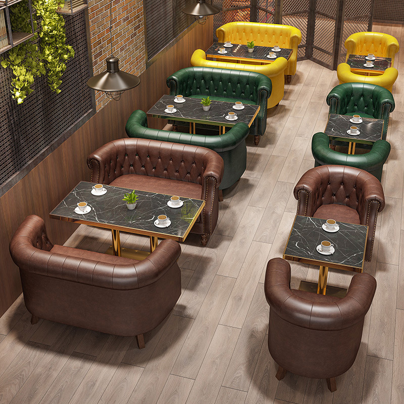 Coffee Tea Lounge - Bar Double Sofa Booth, Music Lounge,