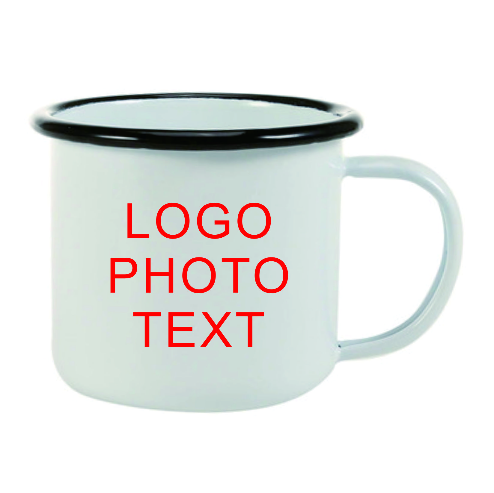 Coffee Tea Logo - 350ML Enamel Coffee Mug DIY LOGO
