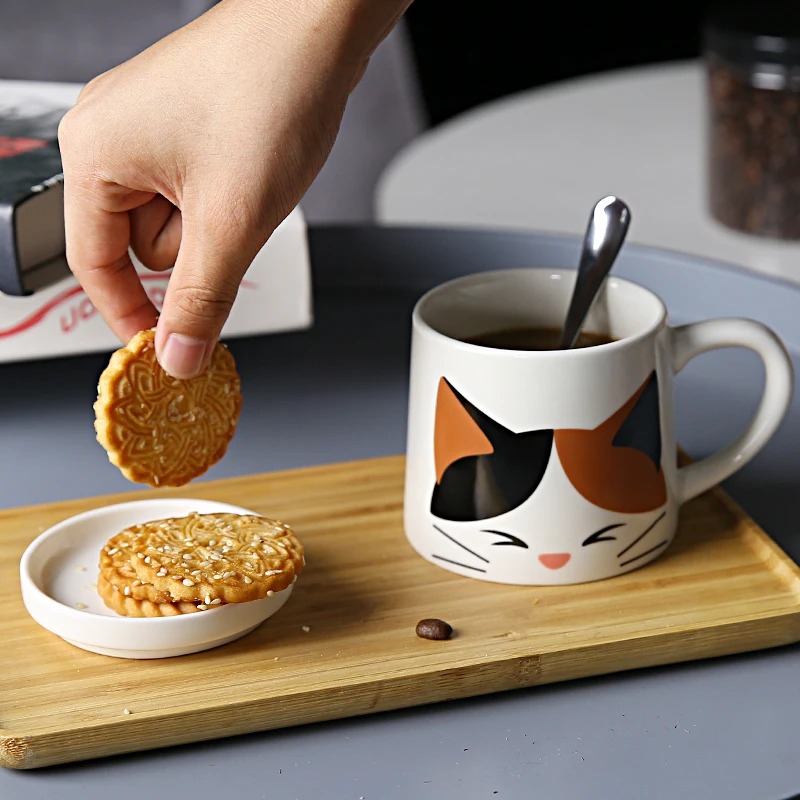 Coffee Tea Exchange - Cute Cat Ceramic Mug Cup Home