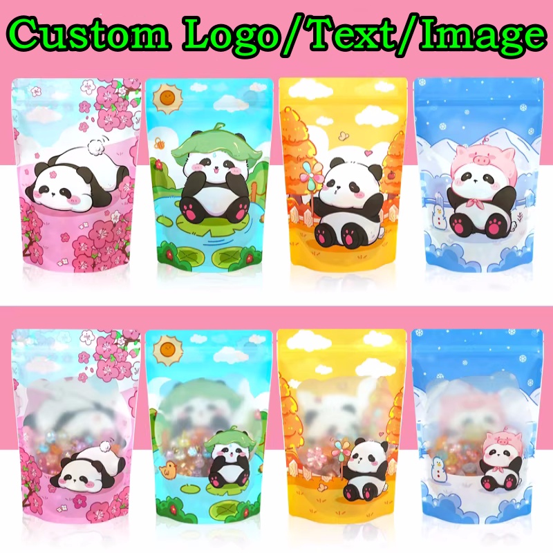 Coffee Tea House - 100PCS Aluminum Foil Stand-up Ziplock Window