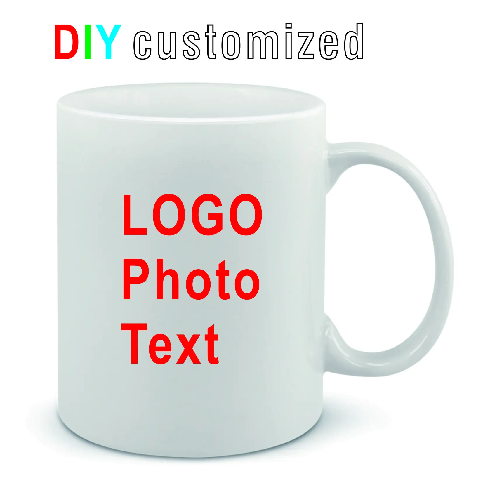 DIY Customized mugs 350ML 12oz - مراجعة Coffee Tea Logo وسعره
