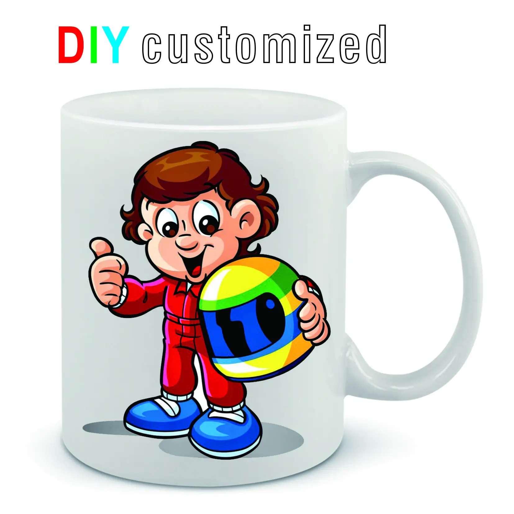 DIY Customized mugs 350ML 12oz - مراجعة Coffee Tea Logo وسعره