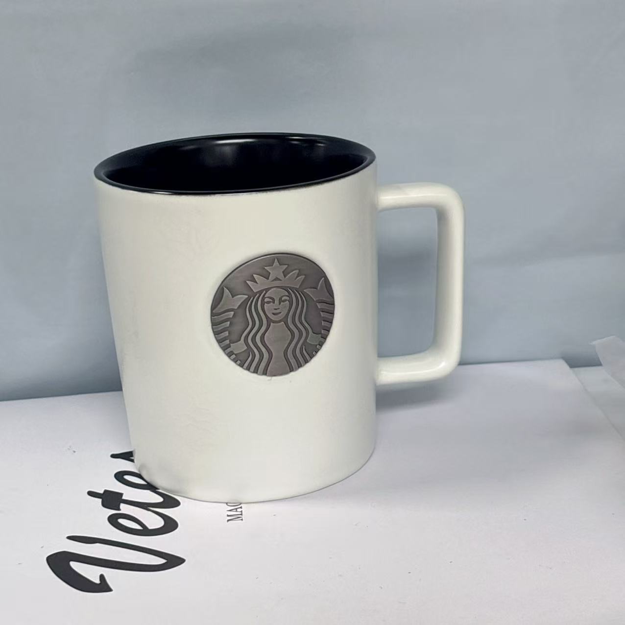 Starbucks 450ml Black and Whit - مراجعة Coffee Tea Logo وسعره