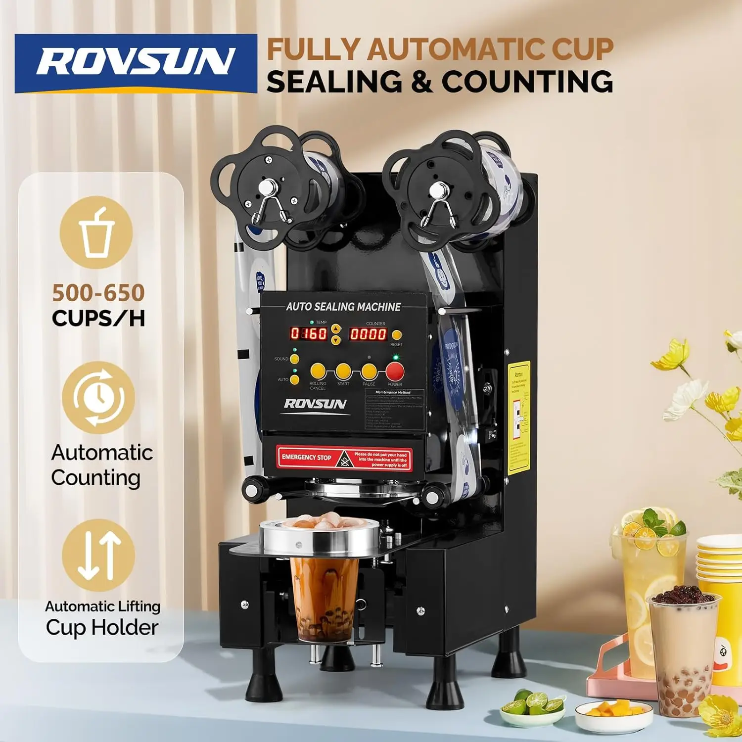 Automatic Cup Sealing Machine  - مراجعة Coffee Tea Difference وسعره