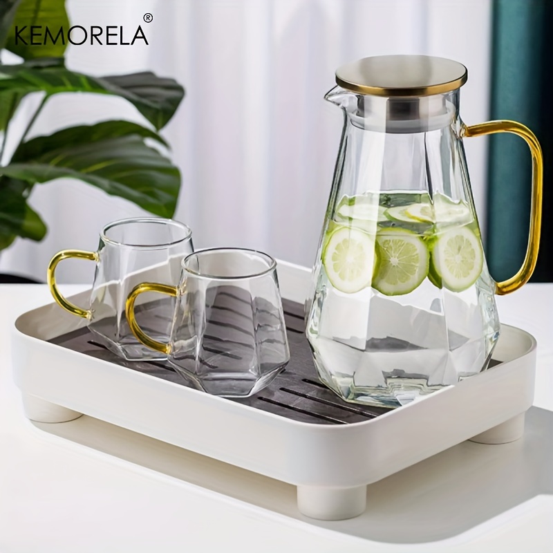 1PCS Diamond Texture Glass Tea - مراجعة Coffee Tea Water Heater وسعره