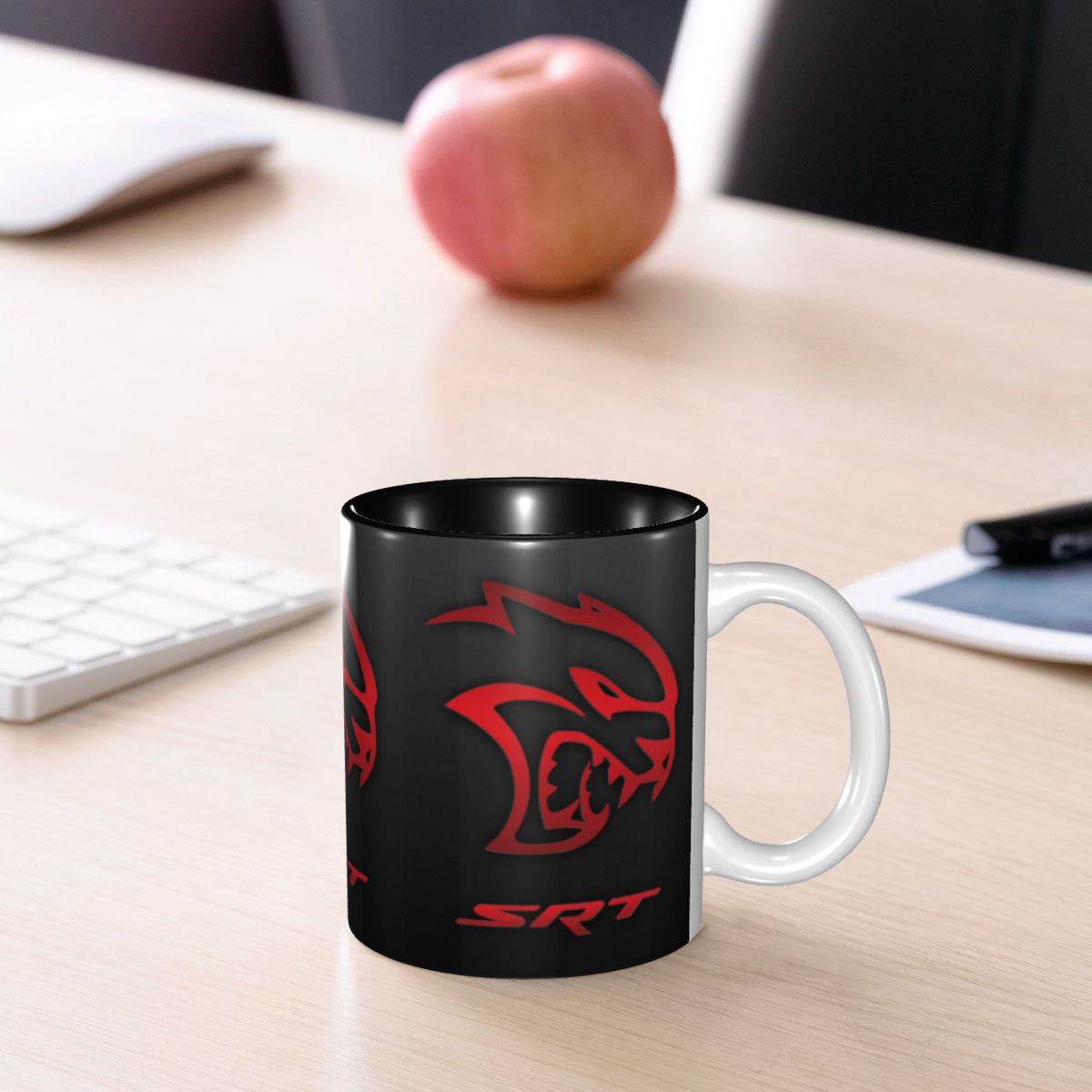 Dodge Hellcat Srt Logo Mug Fun - مراجعة Coffee Tea Logo وسعره