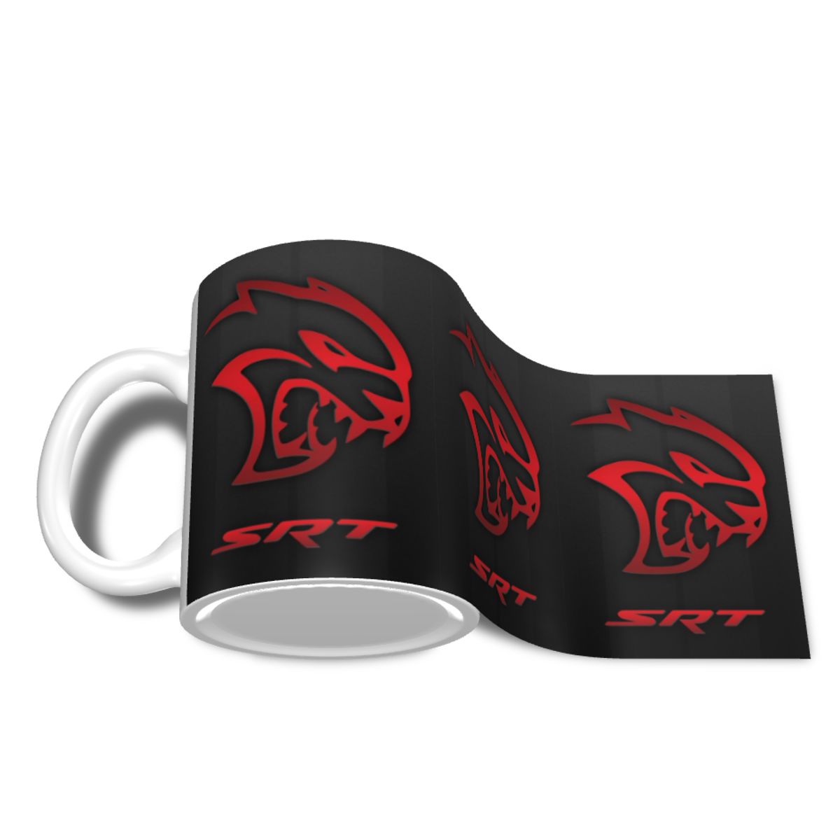 Dodge Hellcat Srt Logo Mug Fun - مراجعة Coffee Tea Logo وسعره