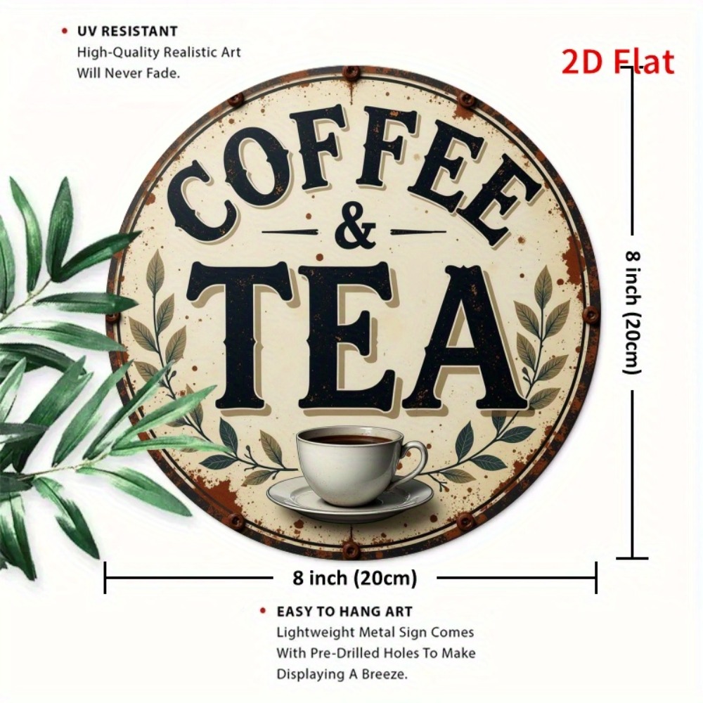 Vintage Metal Coffee Tea Sign  - مراجعة Coffee Tea For Garden وسعره