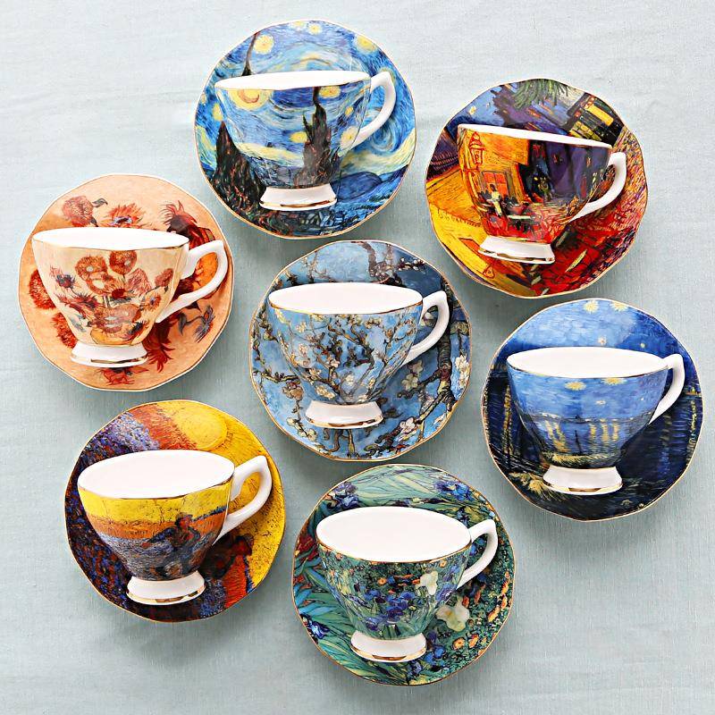 Van Gogh Starry Night European - مراجعة Coffee Tea Van وسعره