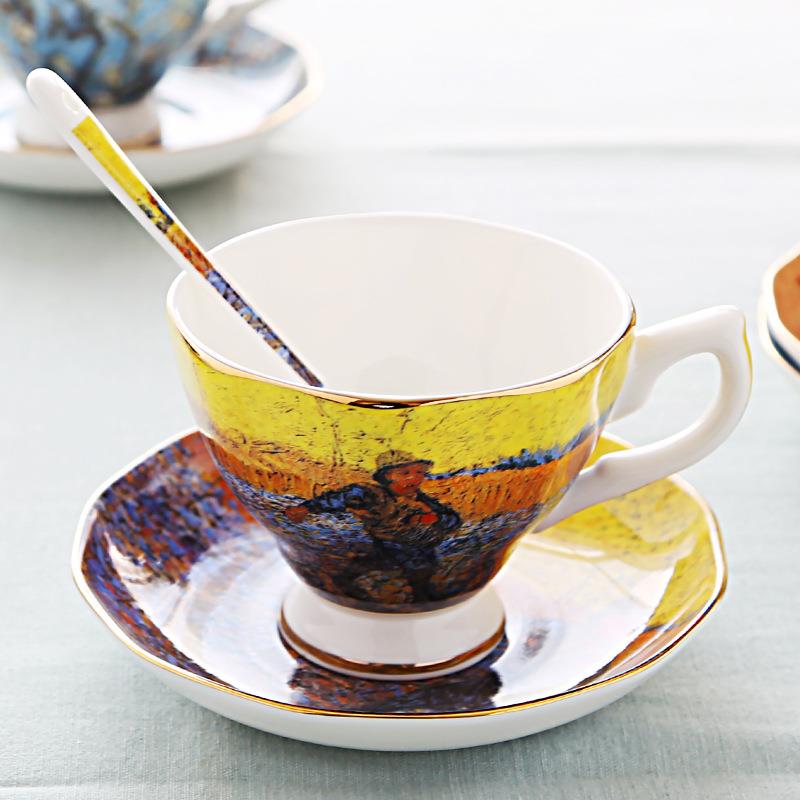 Van Gogh Starry Night European - مراجعة Coffee Tea Van وسعره