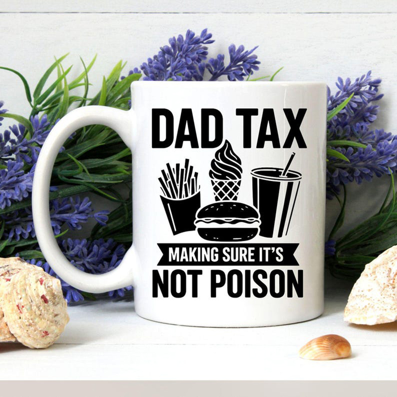 Personalize Dad Tax Ceramic Co - مراجعة Coffee Tea Joke وسعره