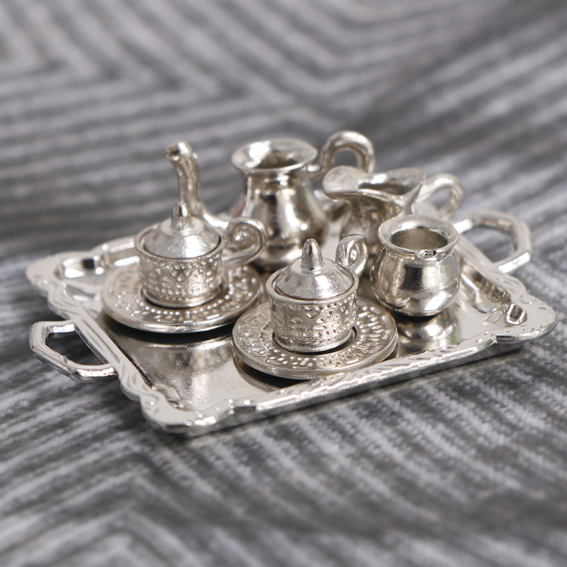 10pcs/Set 1/12 Dollhouse Minia - مراجعة Coffee Tea House وسعره