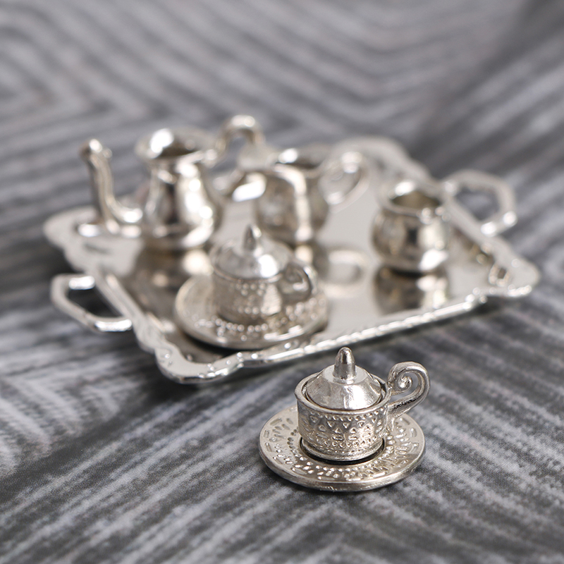 10pcs/Set 1/12 Dollhouse Minia - مراجعة Coffee Tea House وسعره