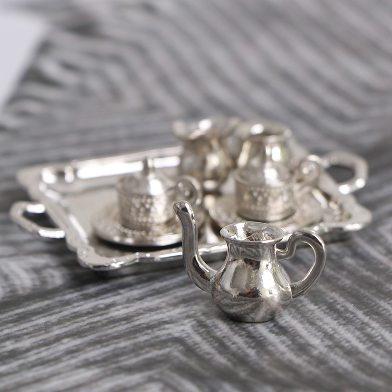 10pcs/Set 1/12 Dollhouse Minia - مراجعة Coffee Tea House وسعره