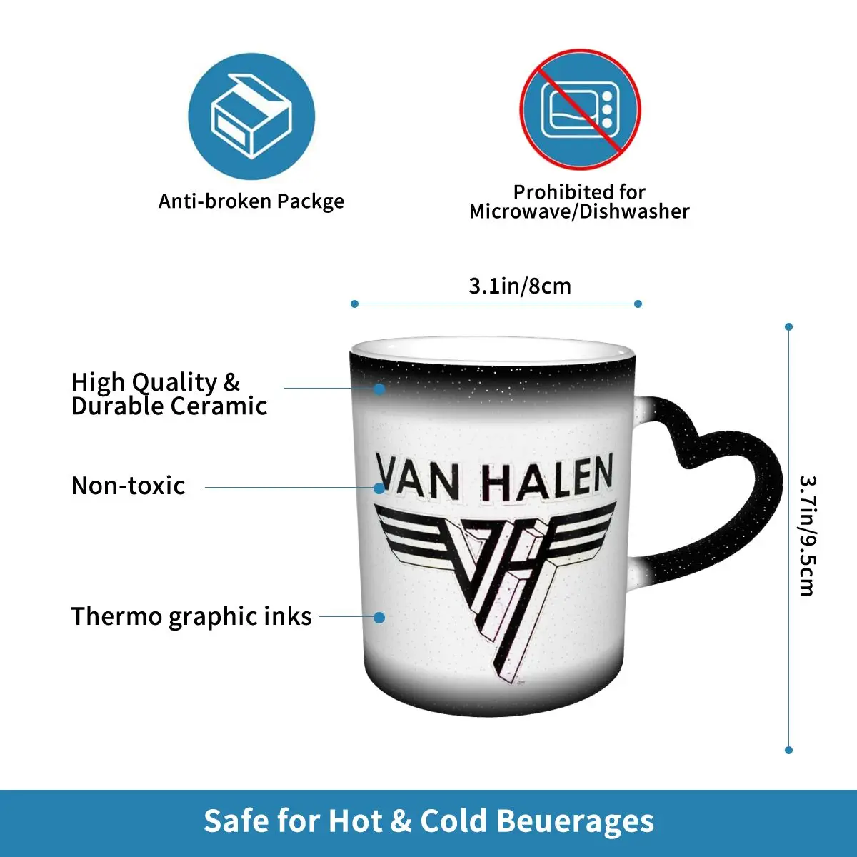 Van Halen 5150 Logo Mug Funny  - مراجعة Coffee Tea Van وسعره