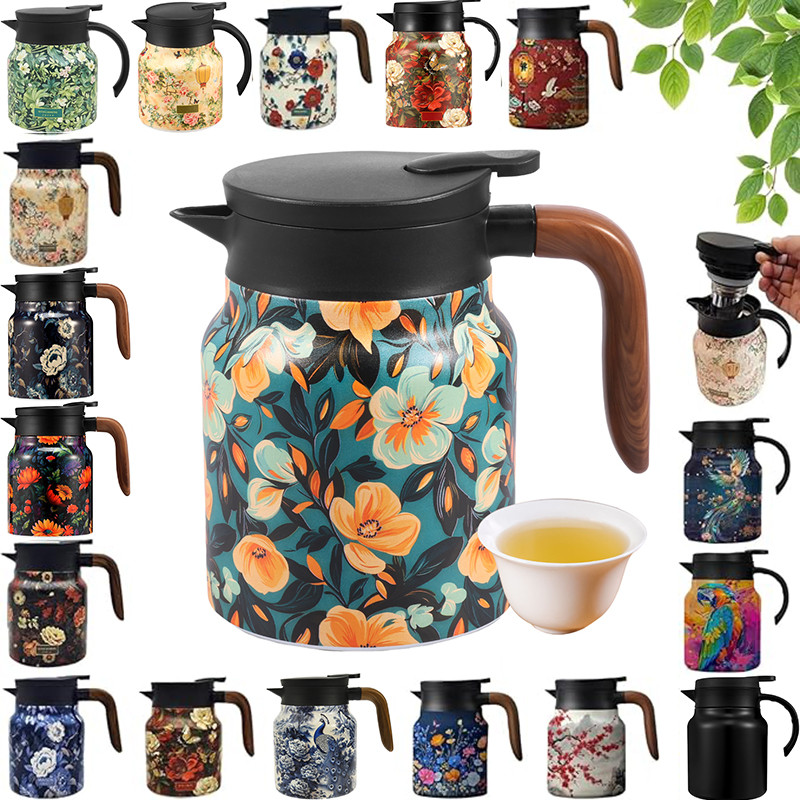 Vintage Floral Tea Thermos Sta - مراجعة Coffee Tea Exchange وسعره
