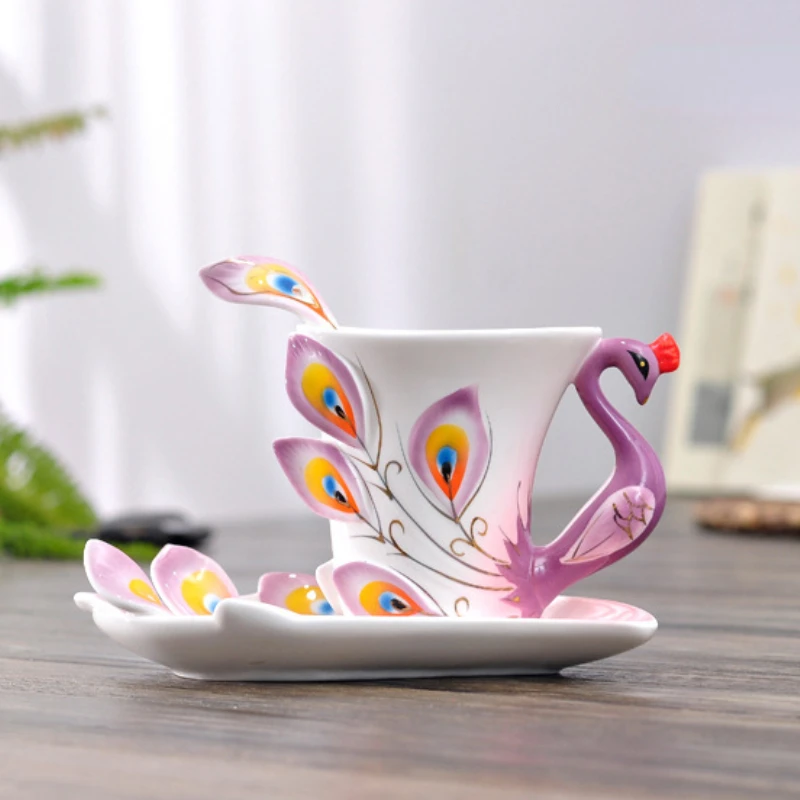 Ceramics Peacock Coffee Mug Cu - مراجعة Coffee Tea Difference وسعره