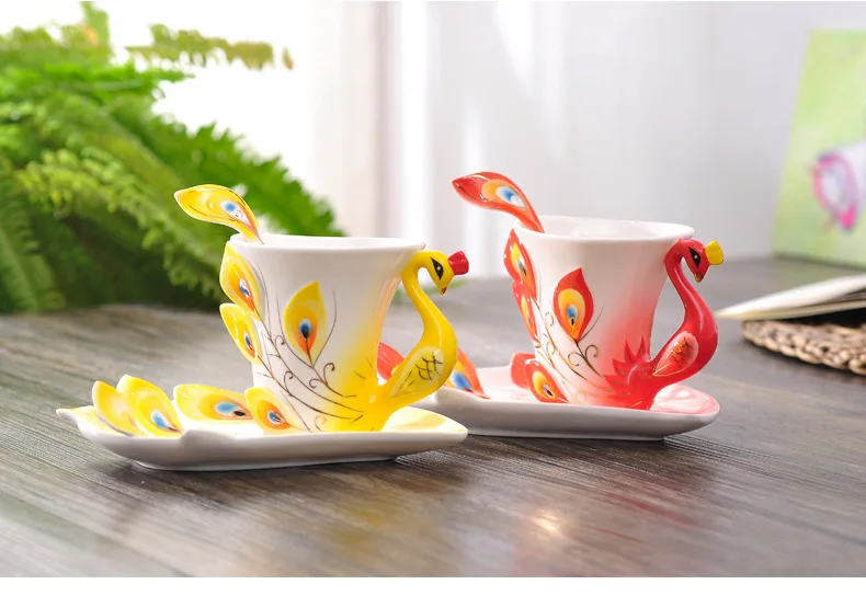 Ceramics Peacock Coffee Mug Cu - مراجعة Coffee Tea Difference وسعره