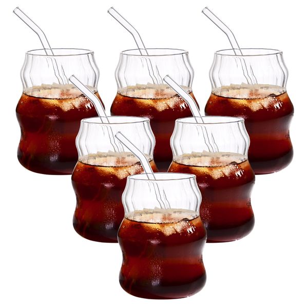 6 Pcs 19oz Glass Coffee Cup Se - مراجعة Coffee Tea Set وسعره
