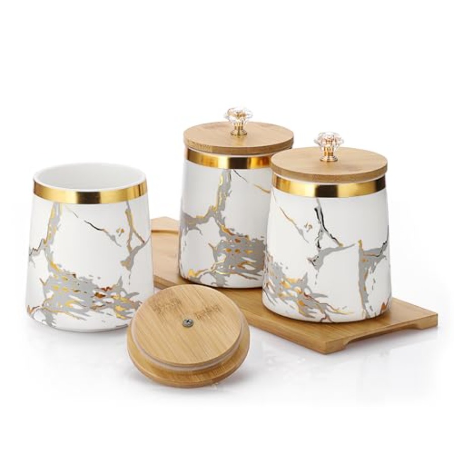 Set of 3 Canisters Set for Sug - مراجعة Coffee Tea Set وسعره