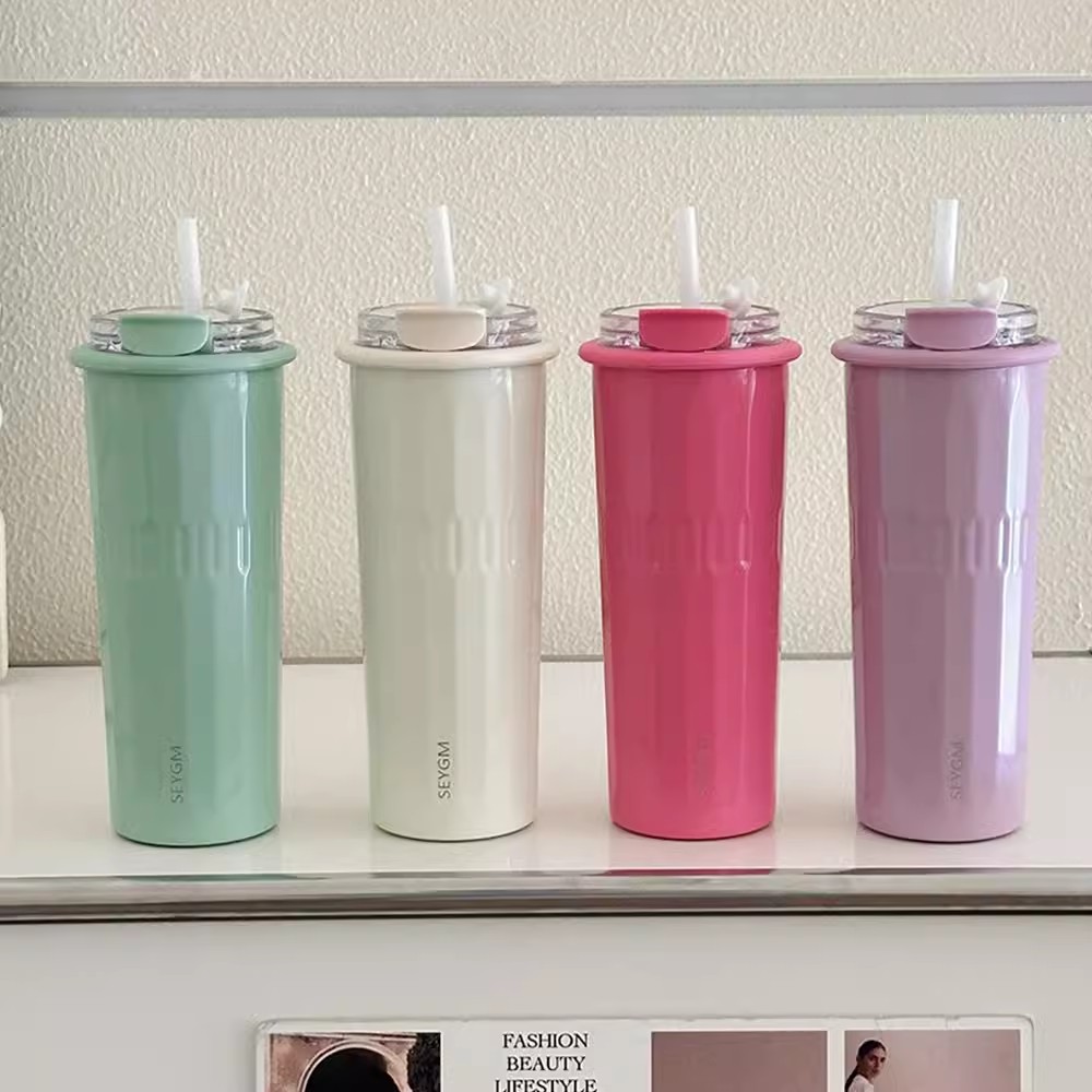 500ml Cute Tumbler Cups With S - مراجعة Coffee Tea Exchange وسعره