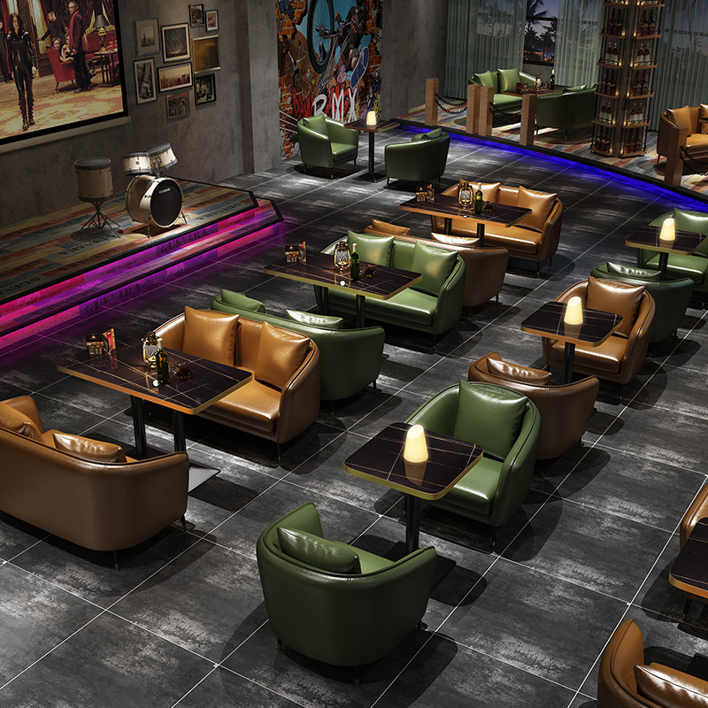 Retro Bar Double Sofa Booth, M - مراجعة Coffee Tea Lounge وسعره