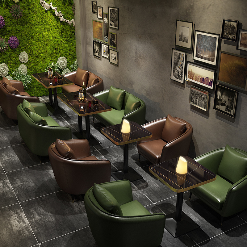 Retro Bar Double Sofa Booth, M - مراجعة Coffee Tea Lounge وسعره