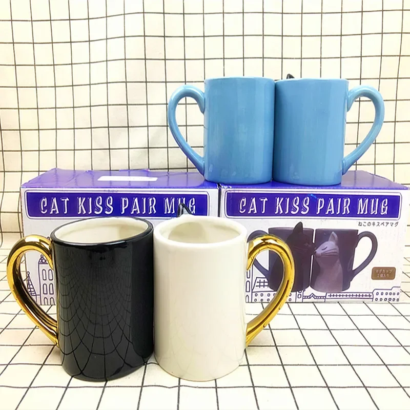 2pcs Luxury Kiss Cat Cups Coup - مراجعة Morning Tea Coffee وسعره