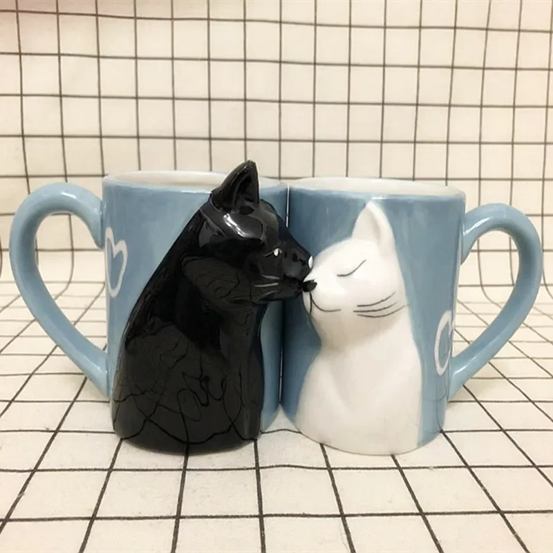 2pcs Luxury Kiss Cat Cups Coup - مراجعة Morning Tea Coffee وسعره