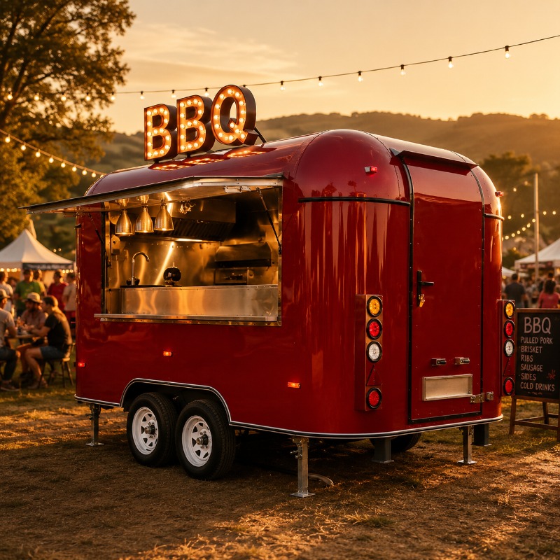 Food Truck Trailer Street Cate - مراجعة Coffee Tea Van وسعره