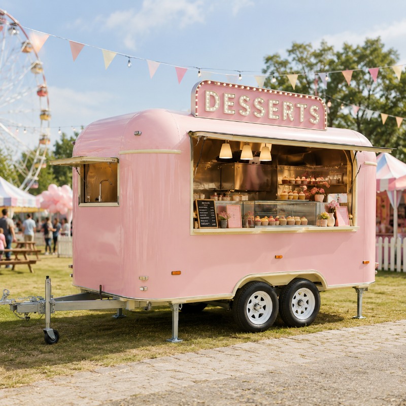 Food Truck Trailer Street Cate - مراجعة Coffee Tea Van وسعره