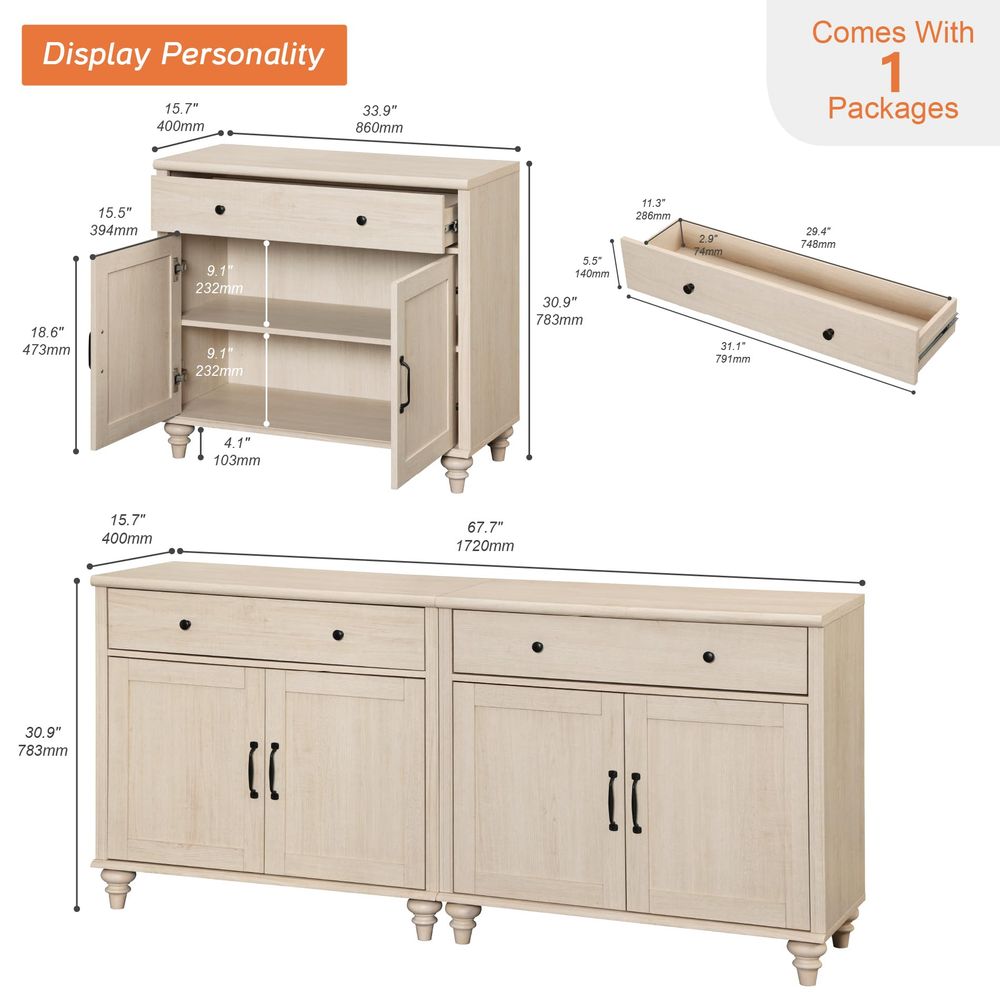 Buffet Cabinet with 4 Doors an - مراجعة Coffee & Tea Restaurant وسعره