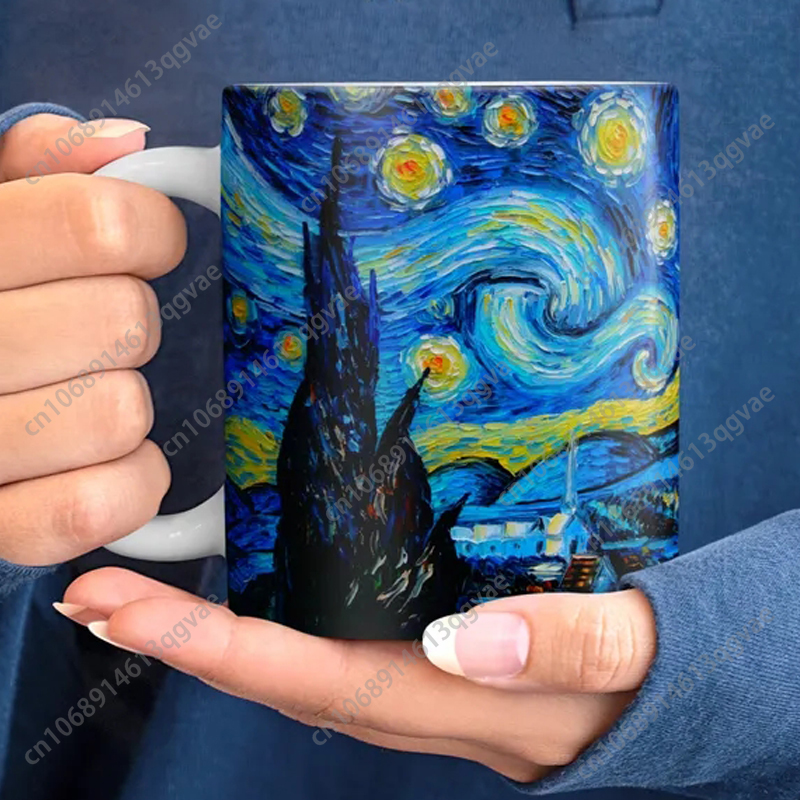 The Starry Night mugs 11oz  Ce - مراجعة Coffee Tea Van وسعره