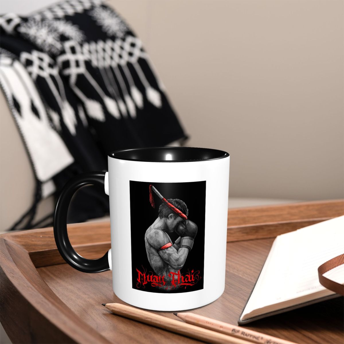 Muay Thai Boxing Fighter Mug F - مراجعة Coffee Tea Thai وسعره