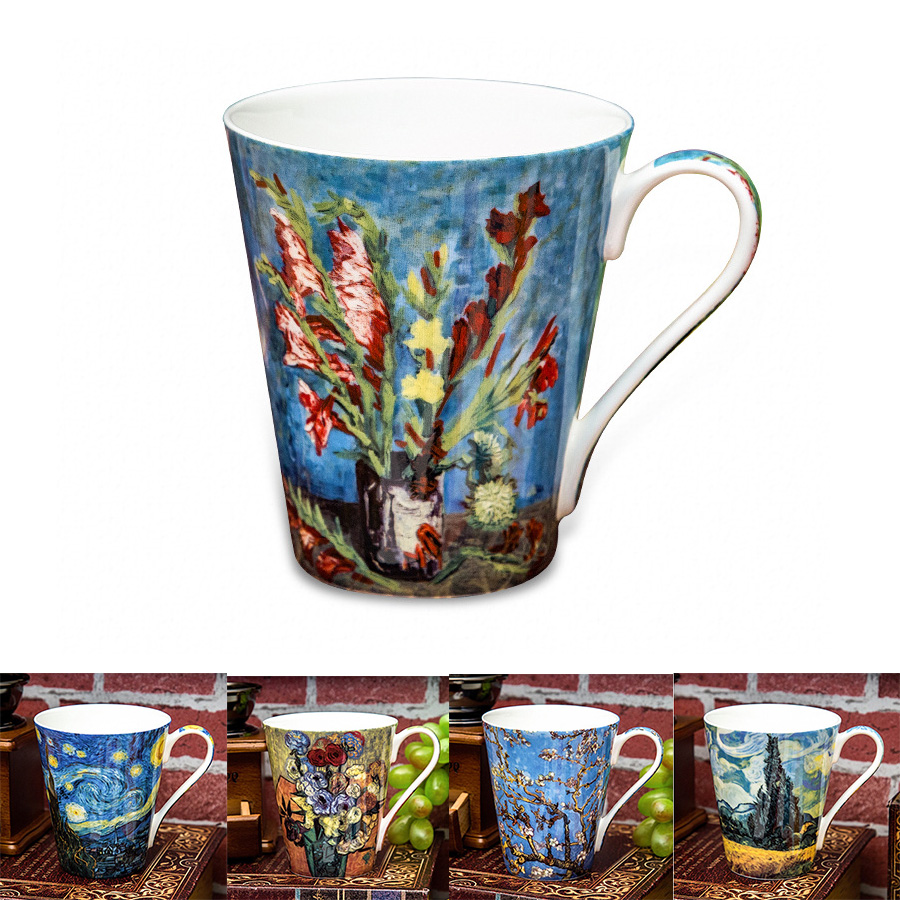 5 Pcs Set Bone China Van Gogh  - مراجعة Coffee Tea Van وسعره