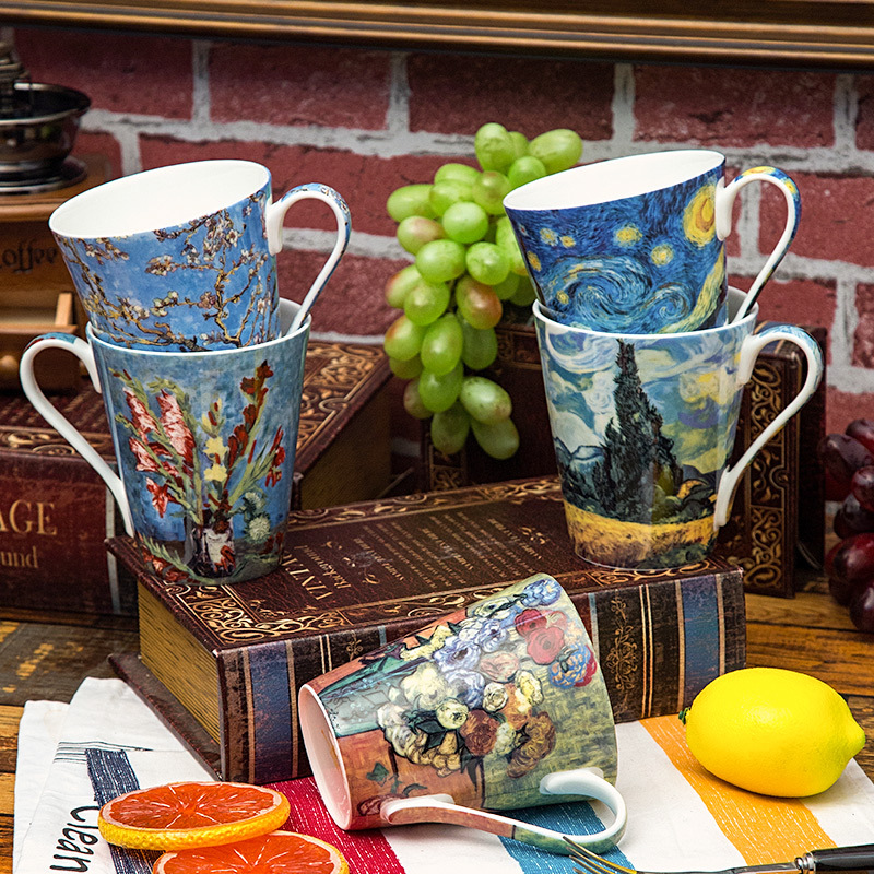5 Pcs Set Bone China Van Gogh  - مراجعة Coffee Tea Van وسعره