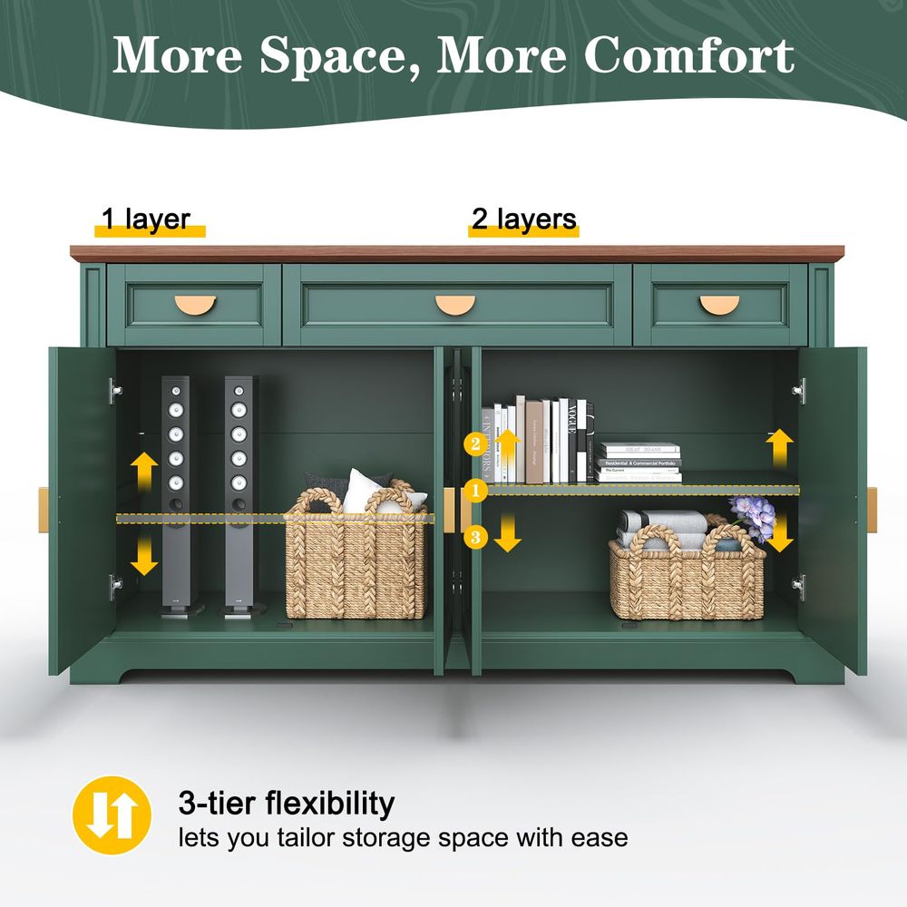 60 Large Buffet Sideboard Cabi - مراجعة Coffee & Tea Restaurant وسعره