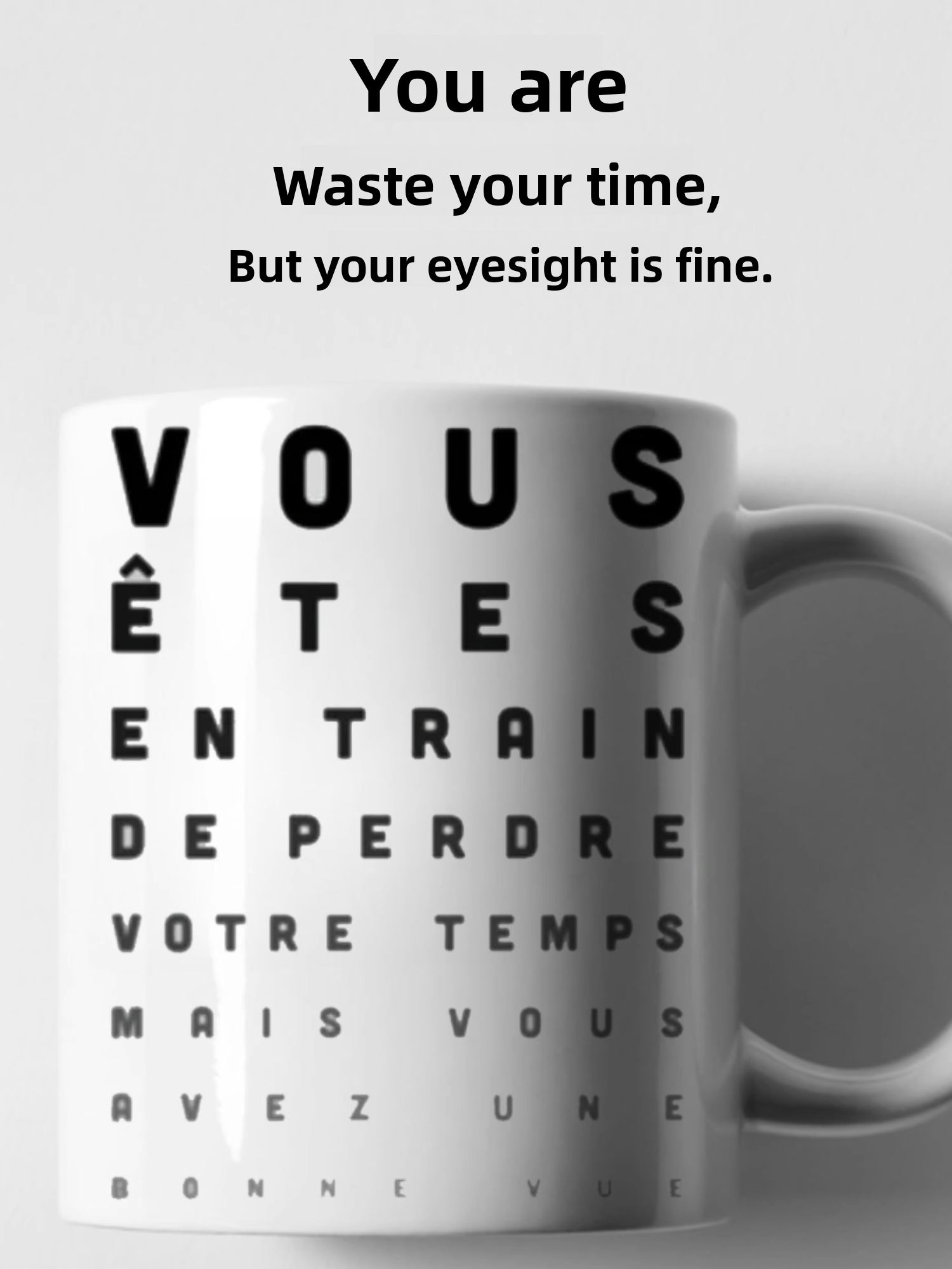 French Language Joke Ceramic M - مراجعة Coffee Tea Joke وسعره