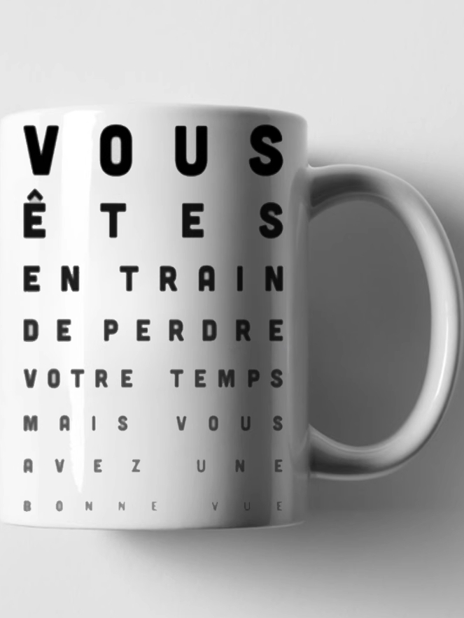 French Language Joke Ceramic M - مراجعة Coffee Tea Joke وسعره