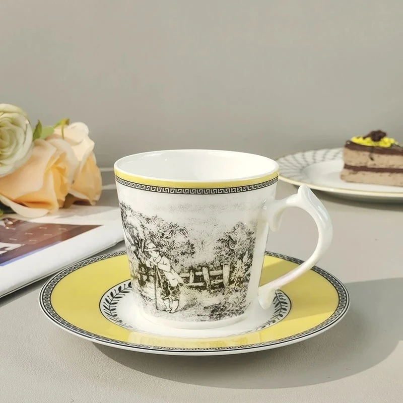 Bone China Coffee Cup Saucers  - مراجعة Morning Tea Coffee وسعره