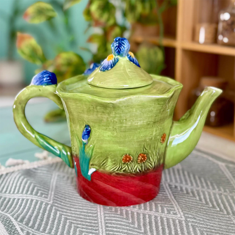 Creative Blue Floral Ceramic C - مراجعة Coffee Tea Van وسعره
