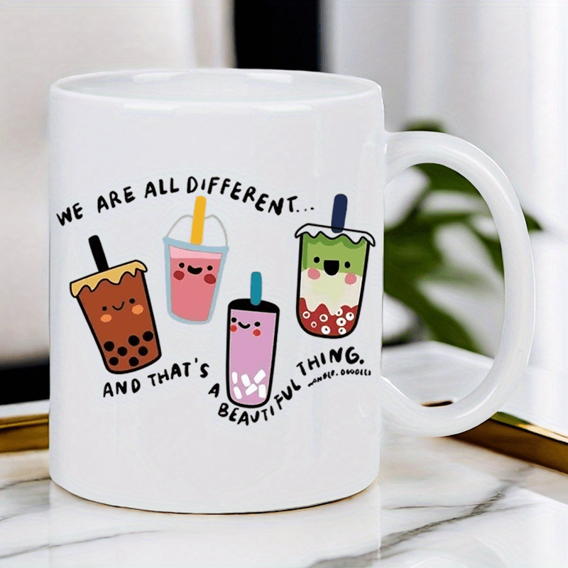 Cute Kawaii Boba Tea Ceramic M - مراجعة Coffee Tea Difference وسعره