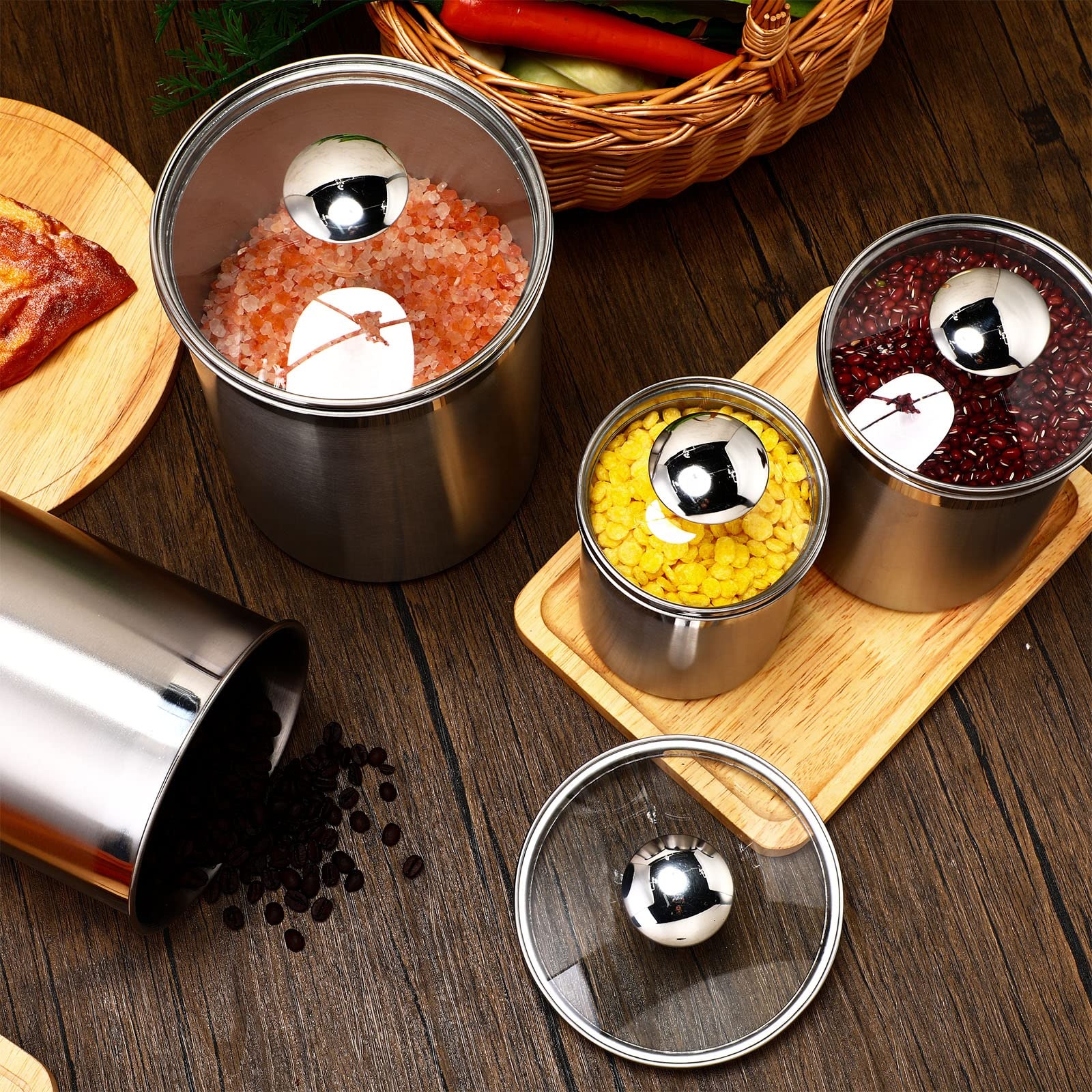 Food Storage Containers Tea Co - مراجعة Coffee Tea Set وسعره