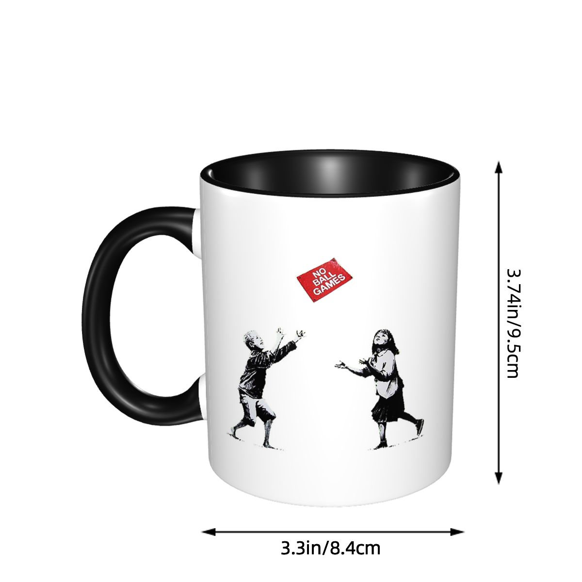 No Ball Games Banksy Mug Funny - مراجعة Coffee Tea Game وسعره