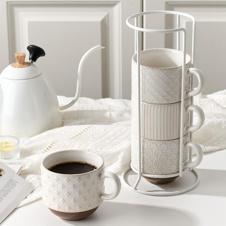 Large Ceramic Coffee Mug Set o - مراجعة Coffee Tea Difference وسعره
